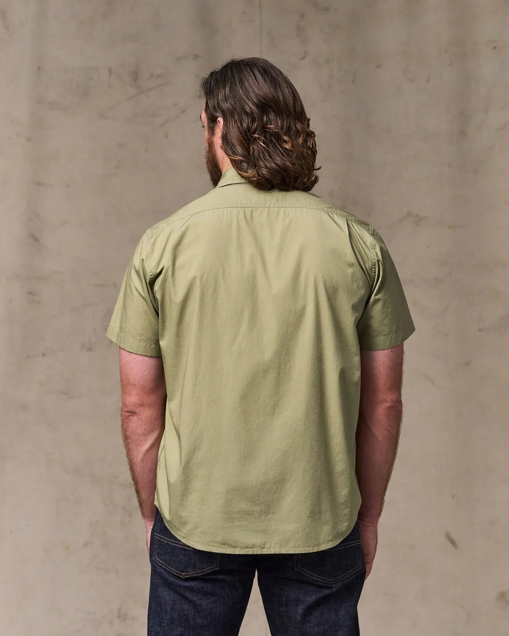 Filson Camp Shirt Washed Short Sleeve Feather Cloth Shirt in Lakebed
