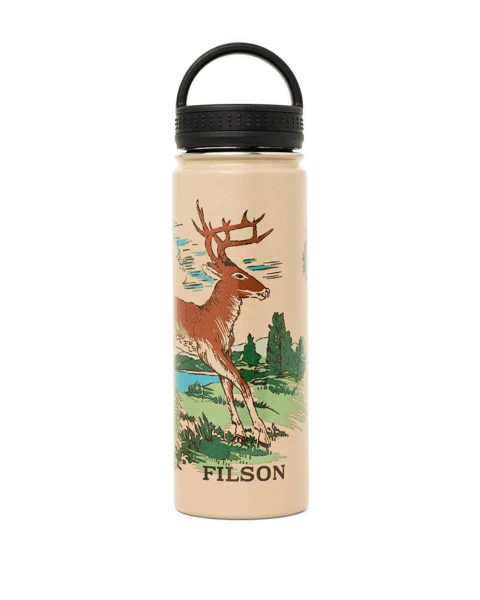 Filson Drinkwear Sandstone/ Deer Leap / One Size 20 oz. Metal Water Bottle