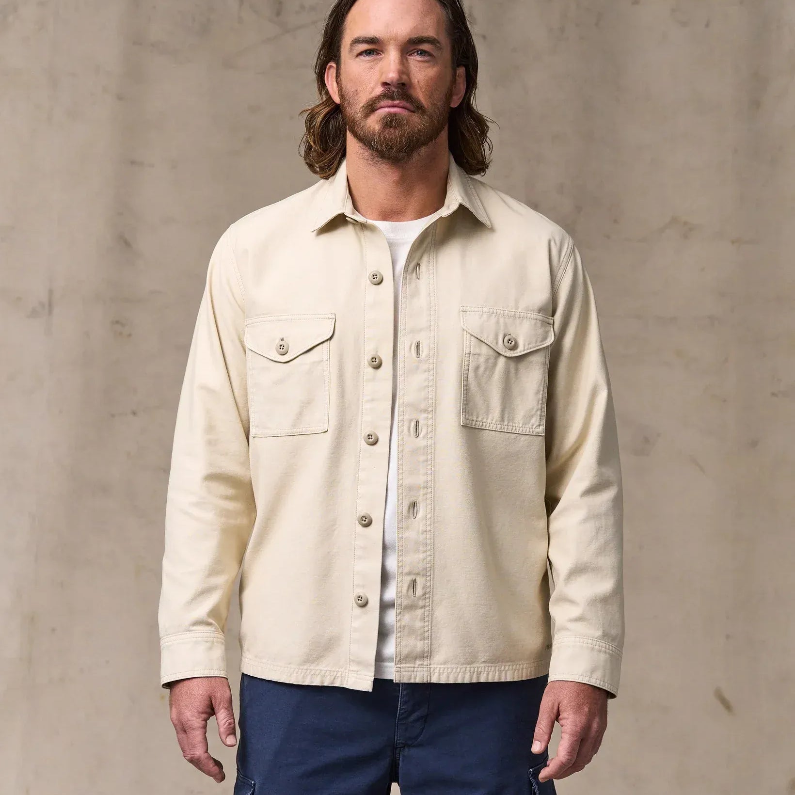 Filson Flannels & Overshirts Field Jac-Shirt in Washed Oatmeal