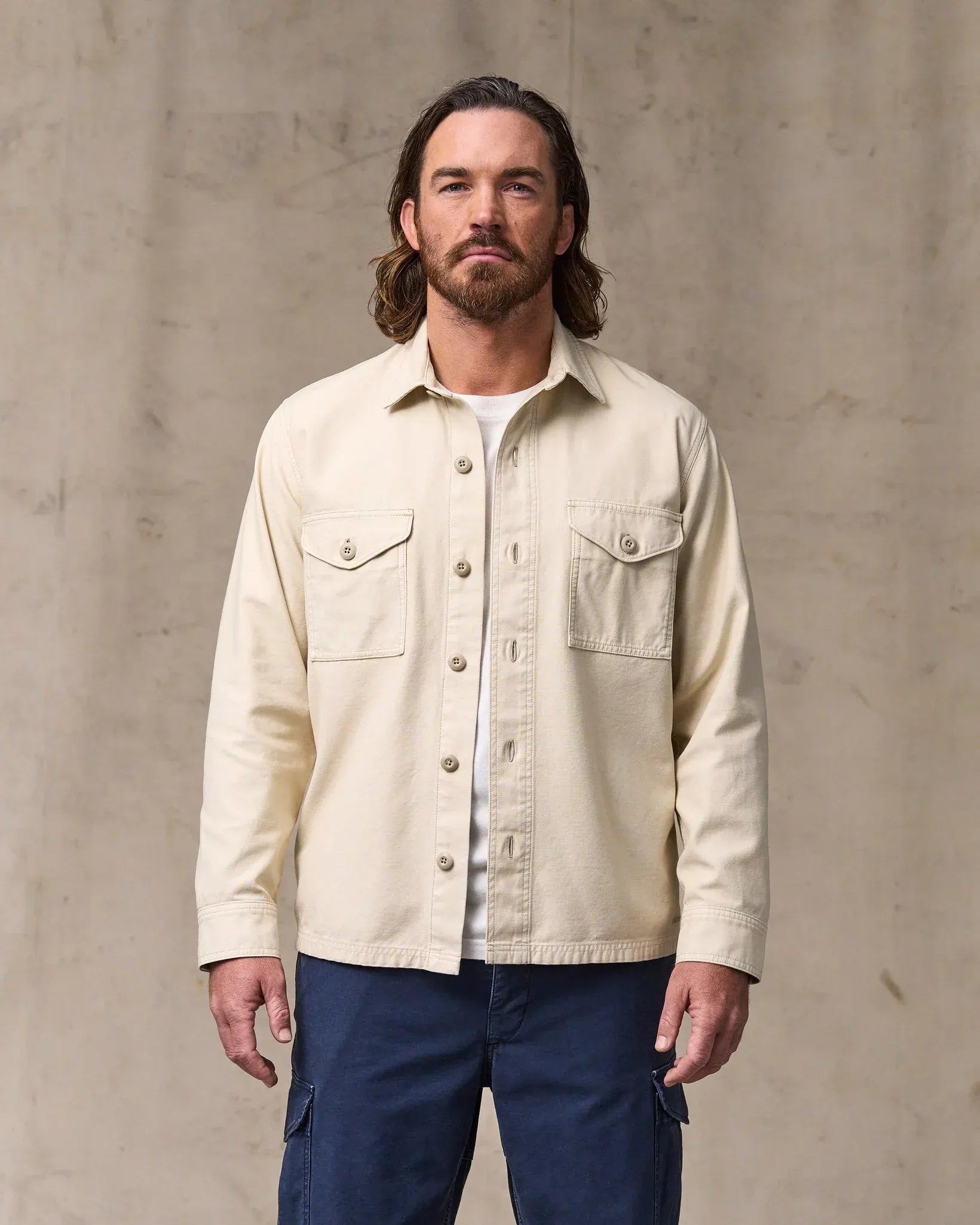 Filson Flannels & Overshirts Field Jac-Shirt in Washed Oatmeal