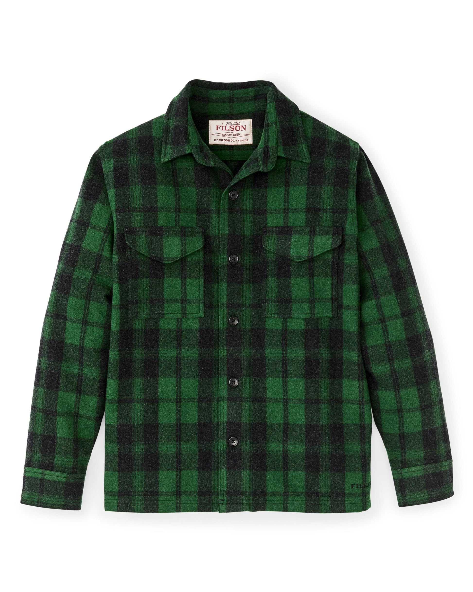 Filson Flannels & Overshirts green / black plaid / M Wool Jac-shirt