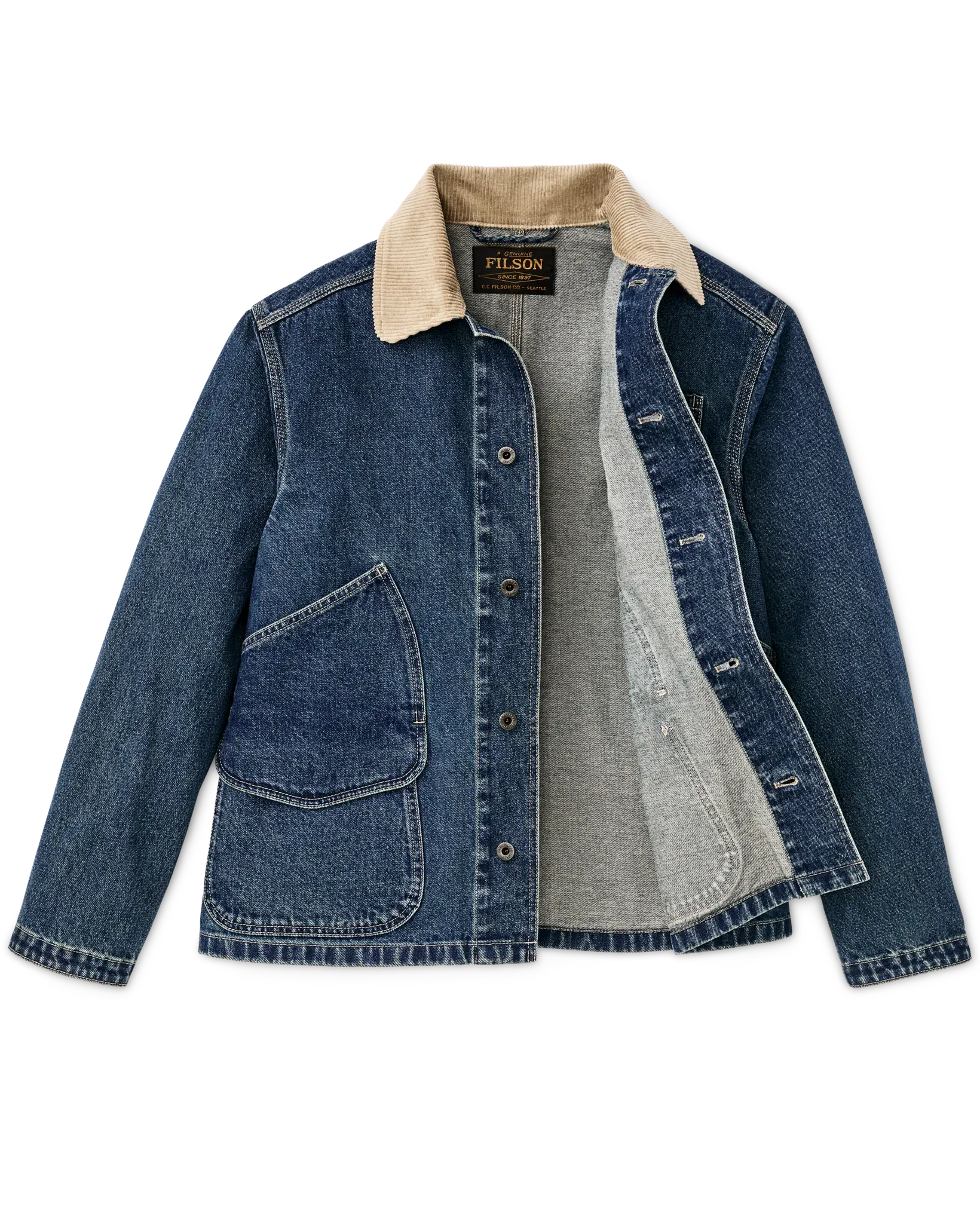 Filson Jackets 11-oz. Denim Outfitter Jacket in Light Indigo