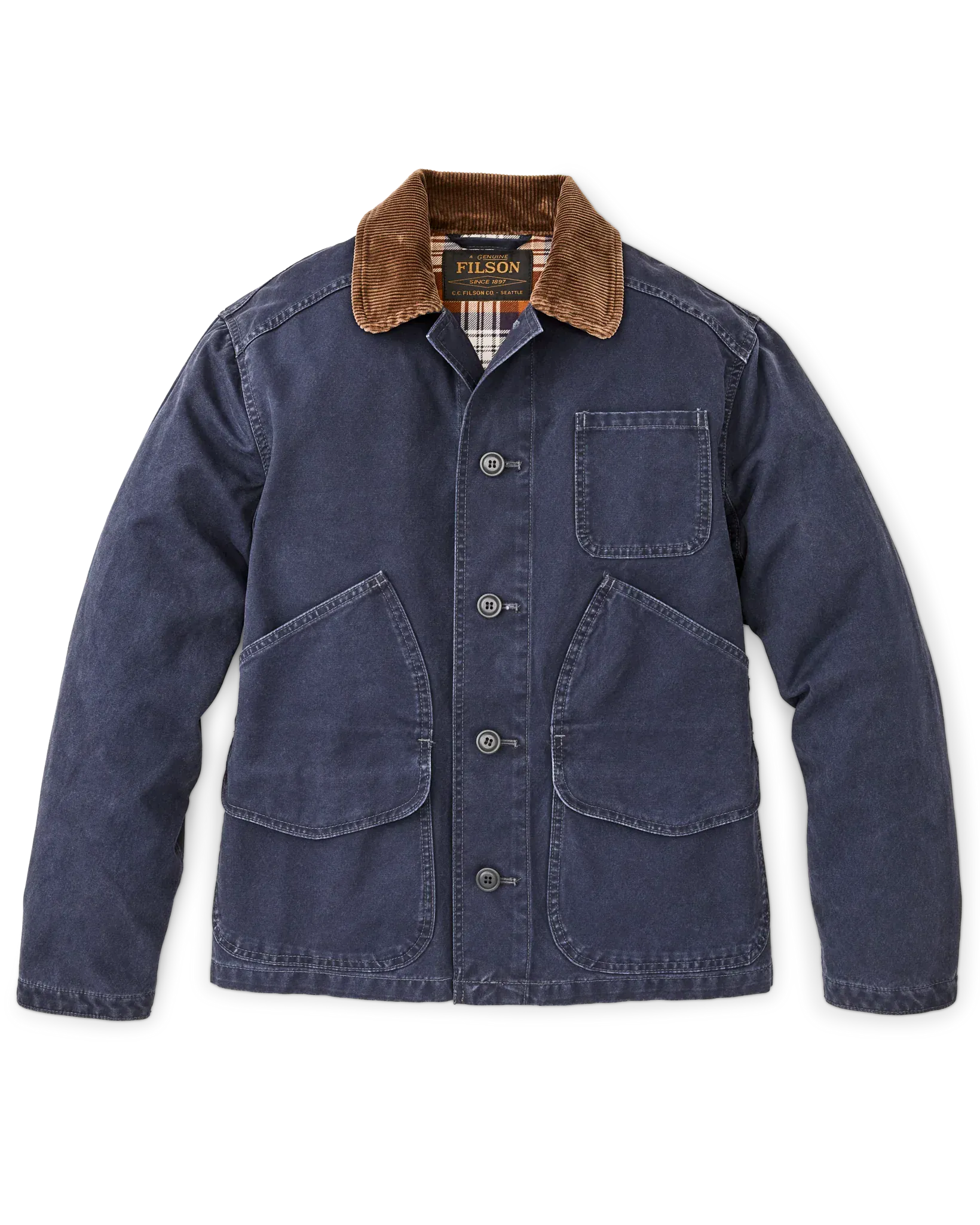 Filson Jackets Canvas Outfitter Jacket in Blue Mussel