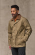 Filson Jackets Dry Wax Mile Marker Coat in Dark Beige