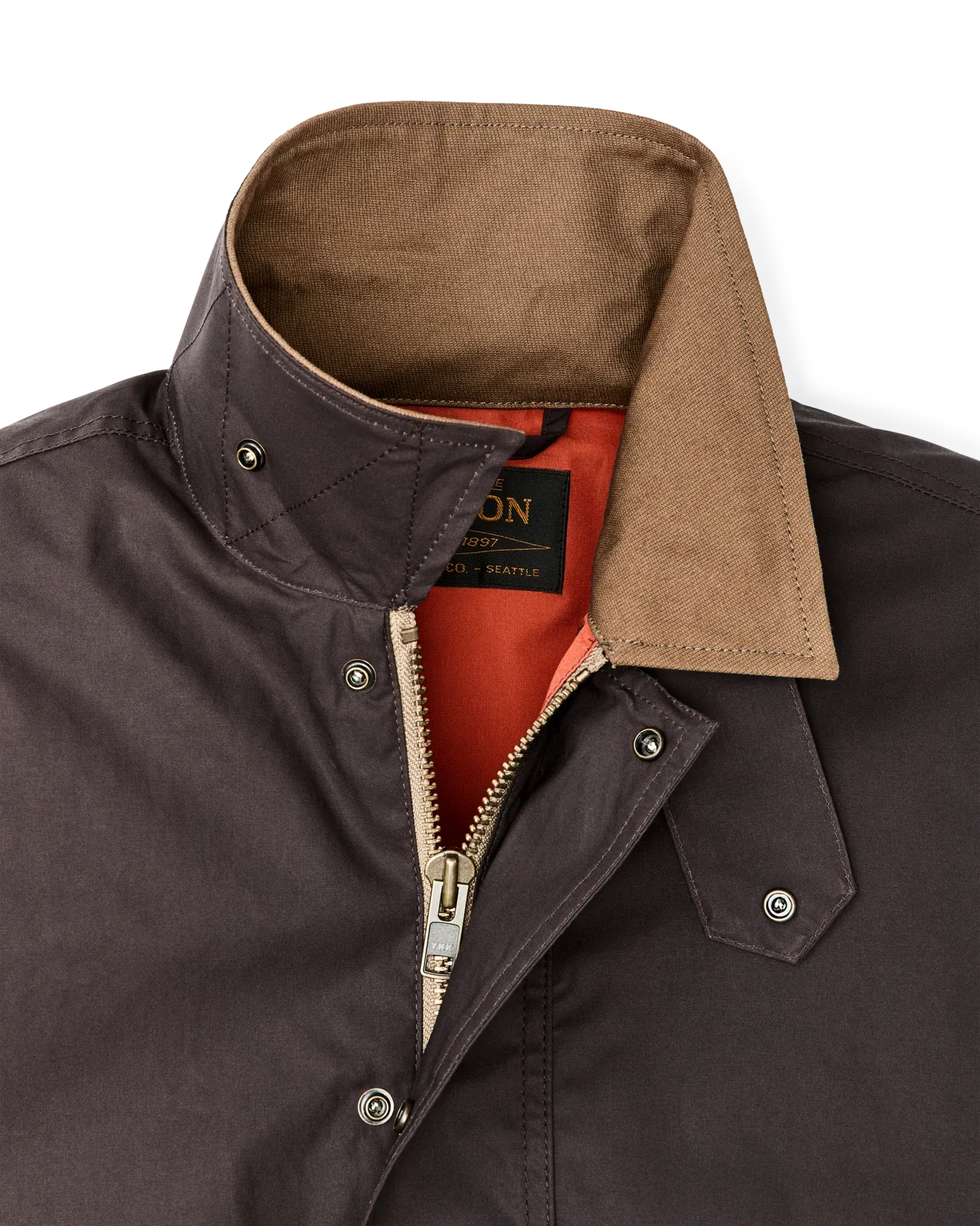 Filson Jackets Dry Wax Short Field Jacket in Dark Brown