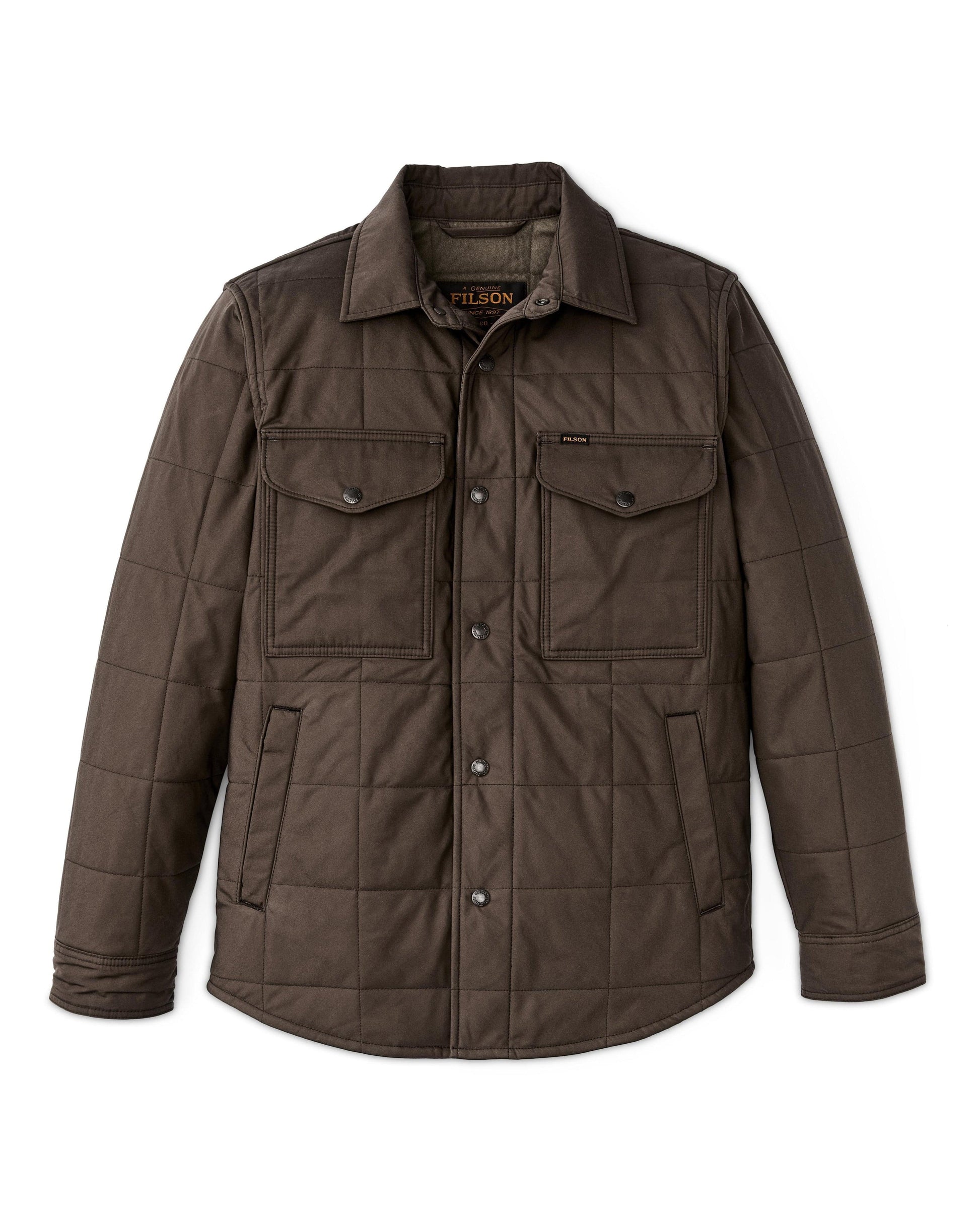 Filson Jackets slate black / M Cover Cloth Quilted Jac-shirt