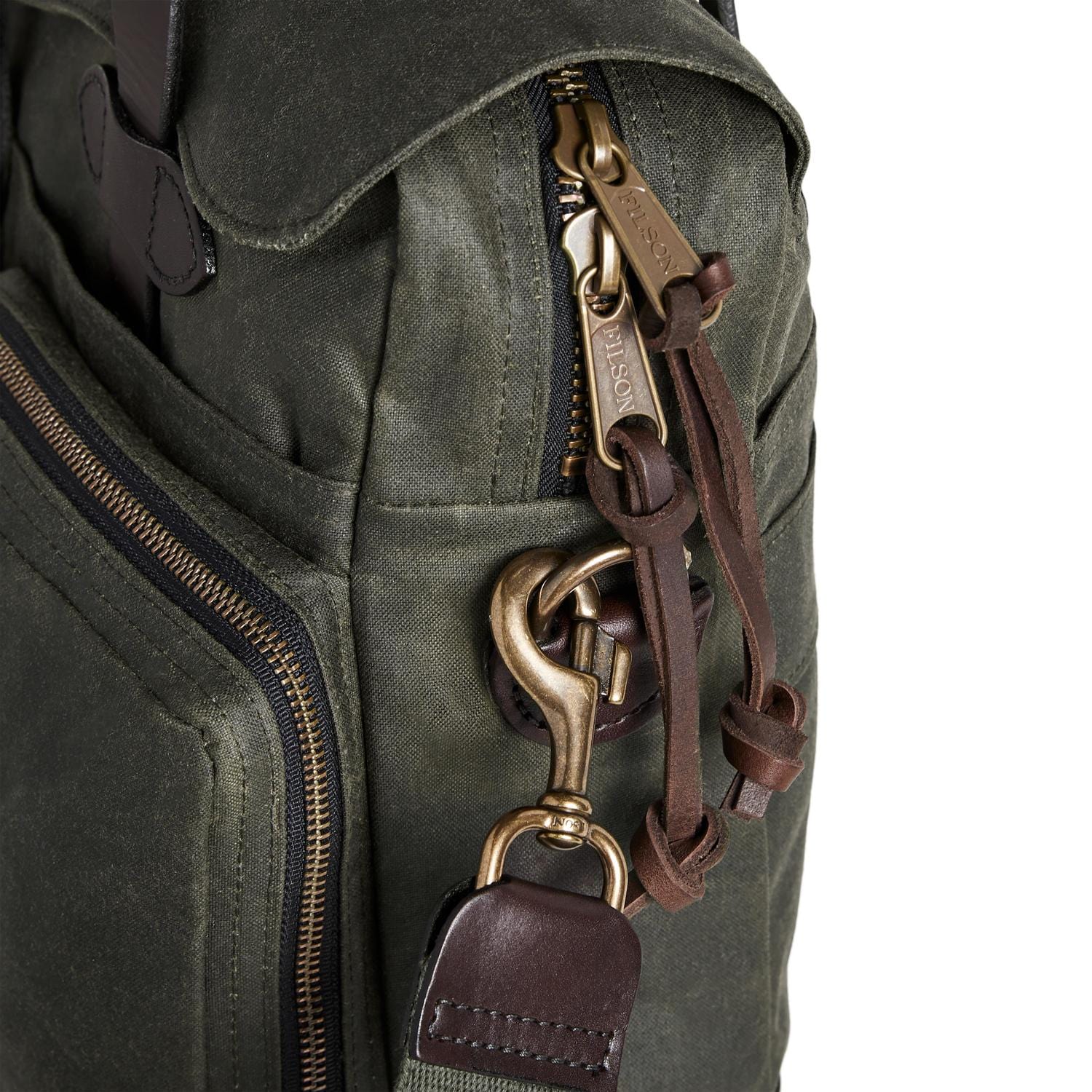 Filson Luggage 24 Hour Tin Cloth Briefcase- Otter Green