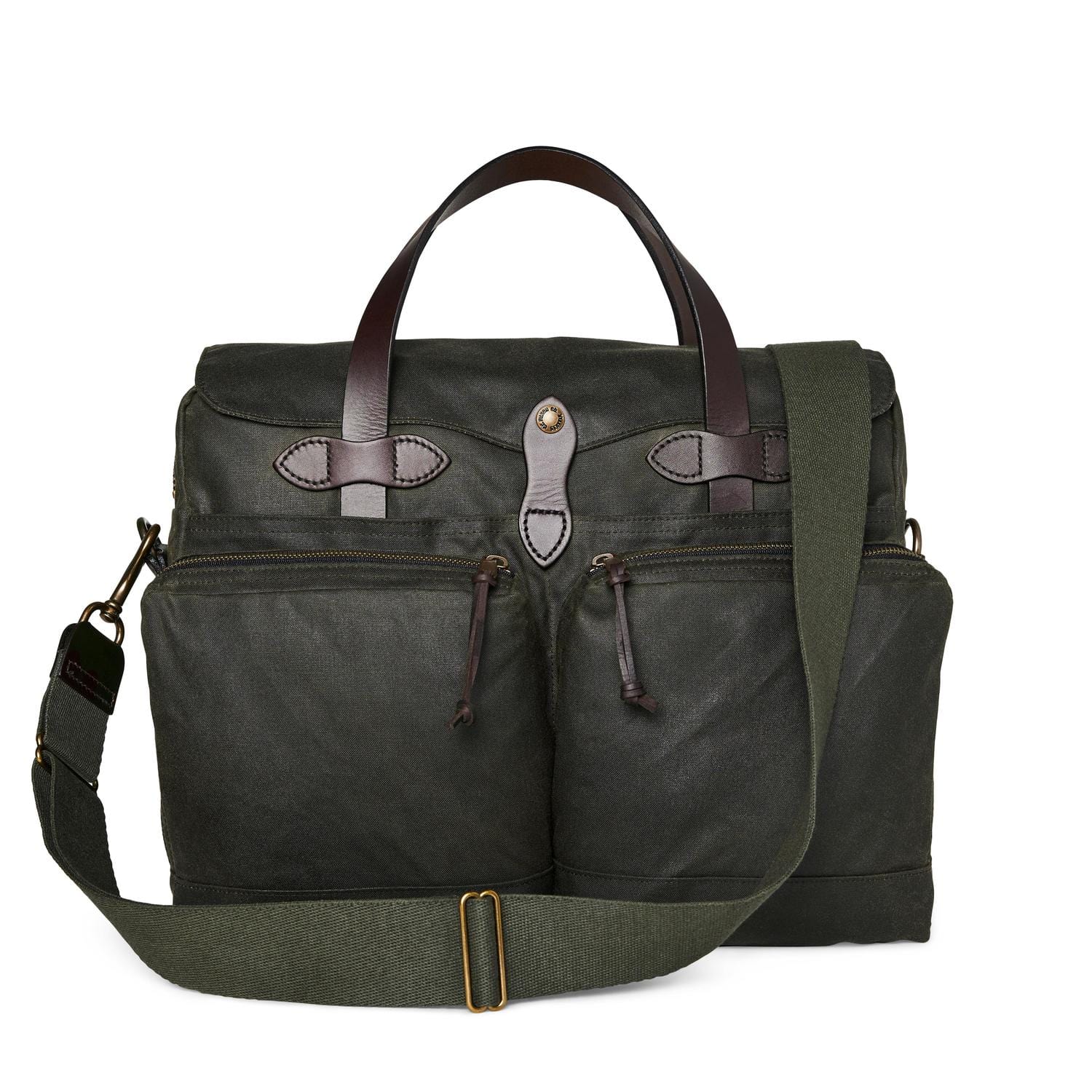 Filson 24 Hour Tin Cloth Briefcase- Otter Green