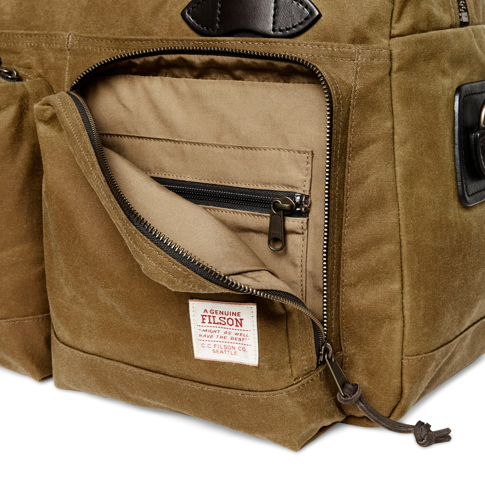 Filson Luggage DARK TAN 48 Hour Tin Cloth Duffle Bag