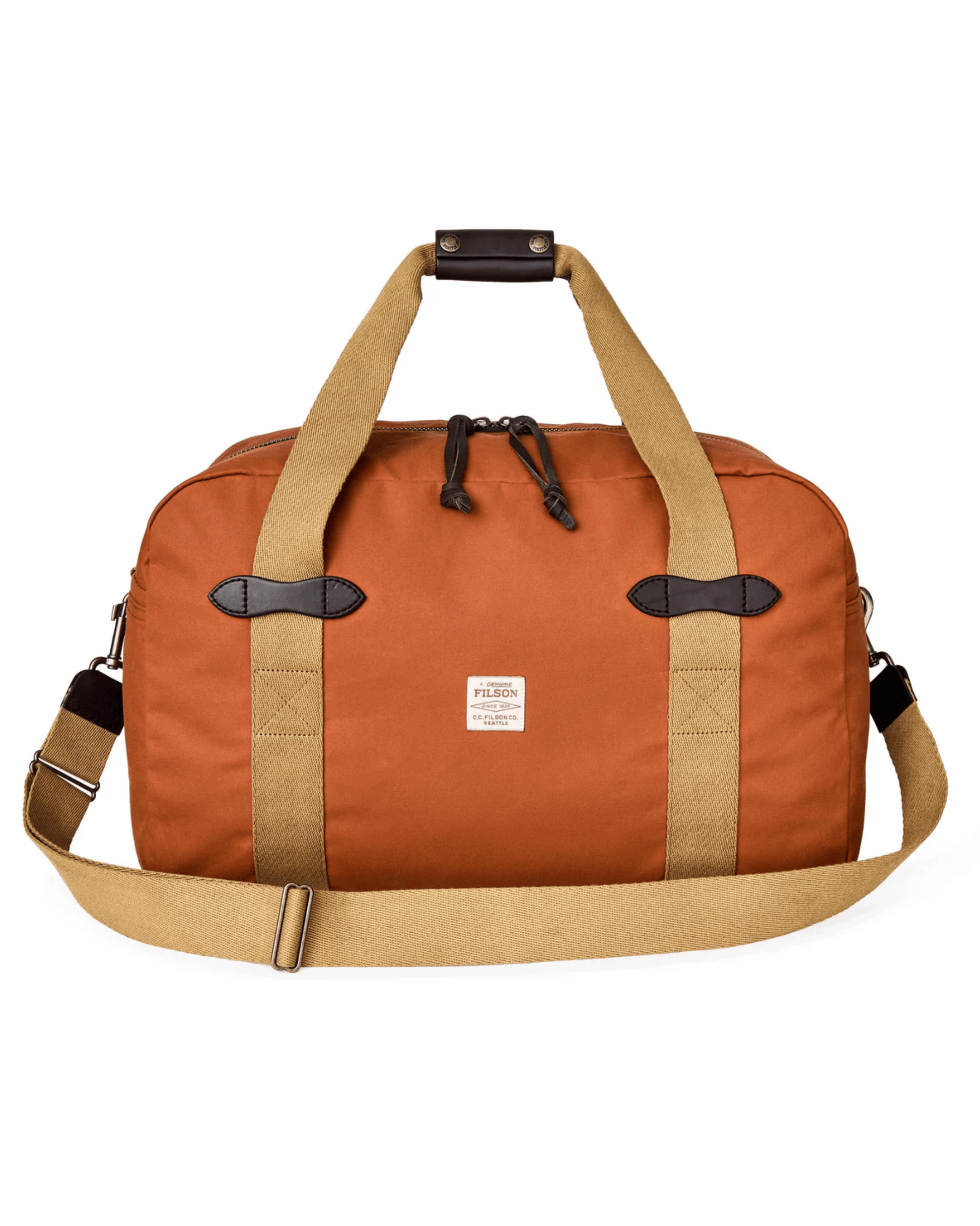Filson Luggage Medium Tin Cloth Duffle Bag in Rust