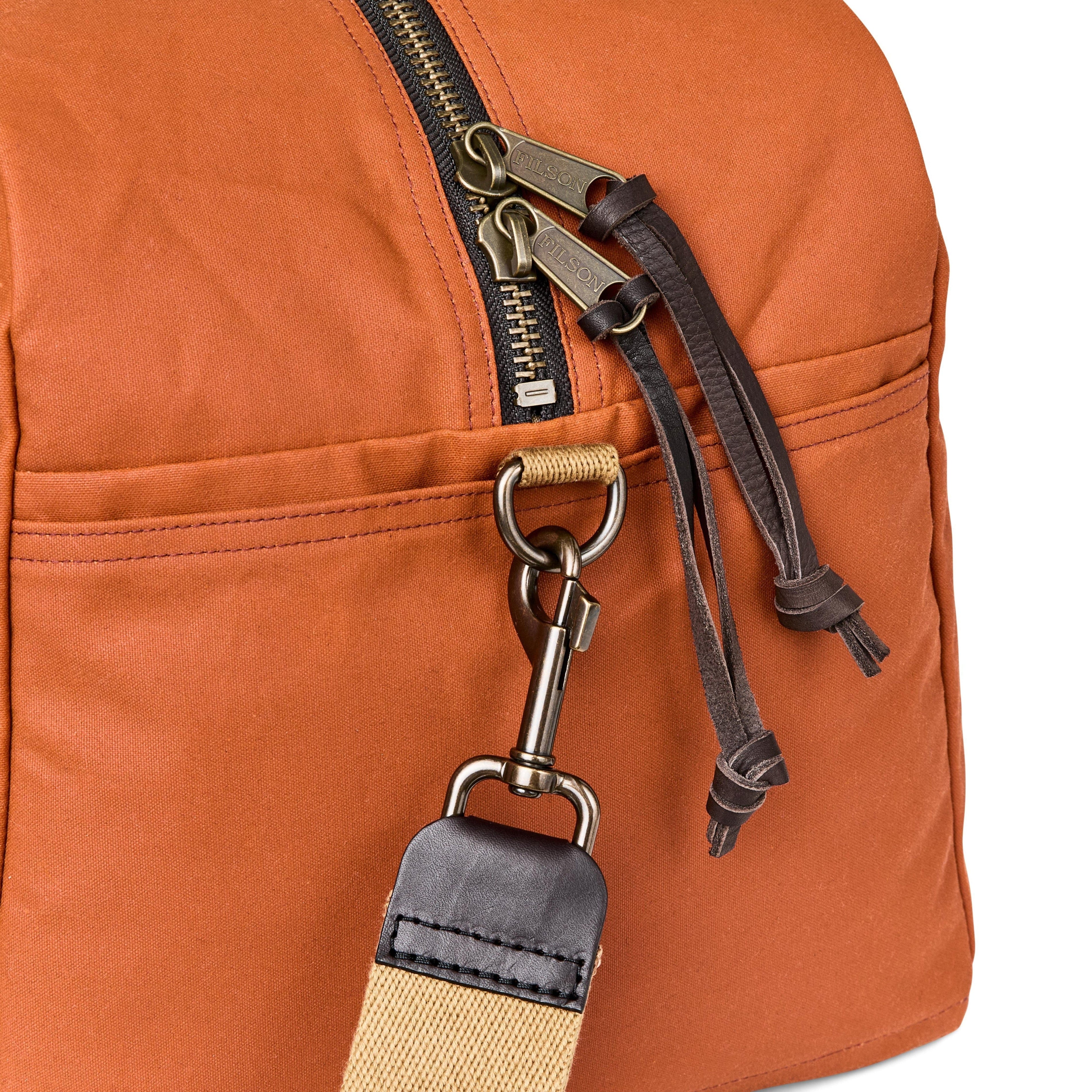 Filson Luggage Medium Tin Cloth Duffle Bag- Rust