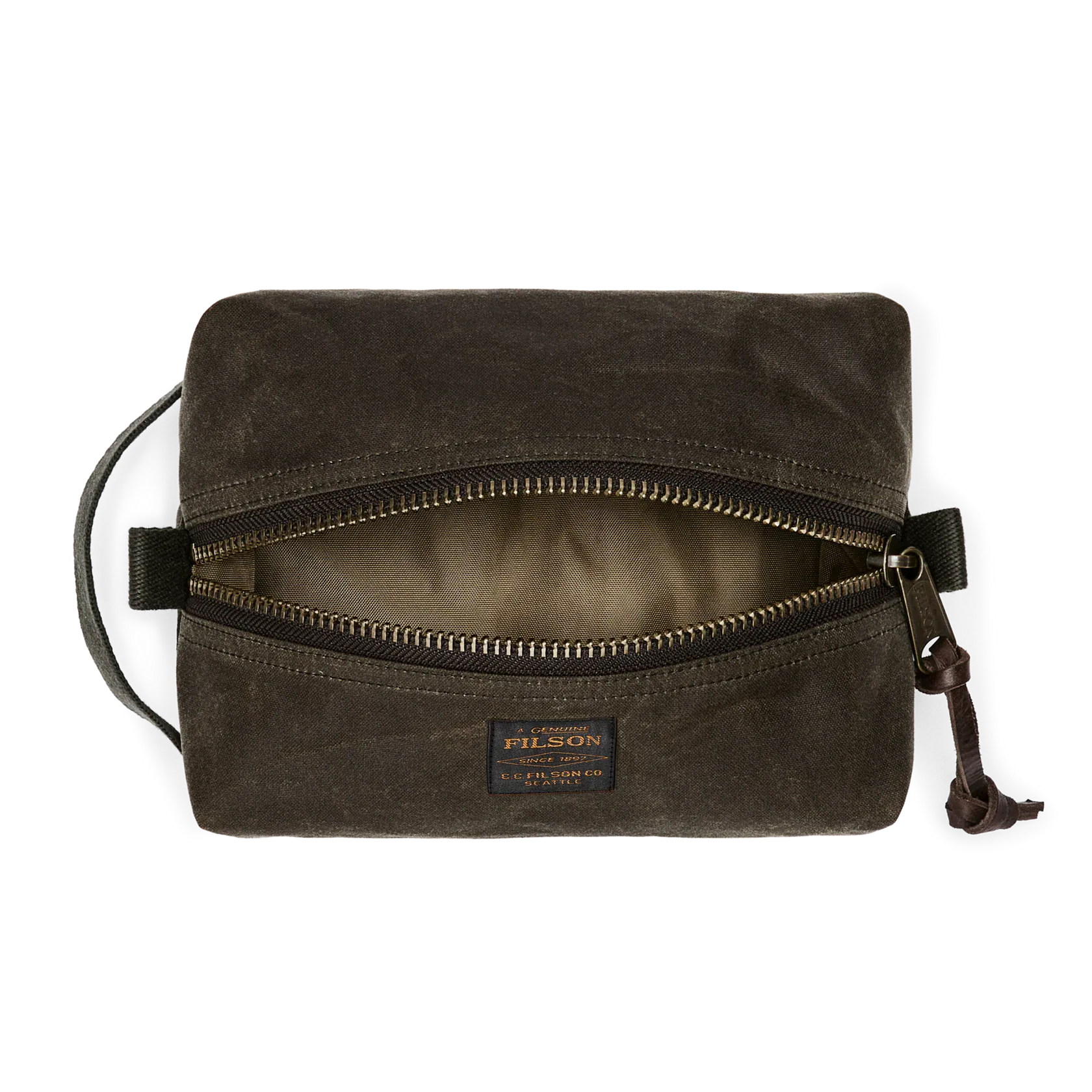 Filson Luggage OTTER GREEN Tin Cloth Dopp Kit