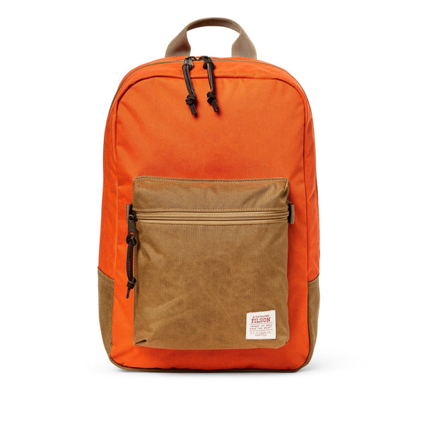 Filson Luggage Surveyor 25L Backpack- Dark Tan/Flame