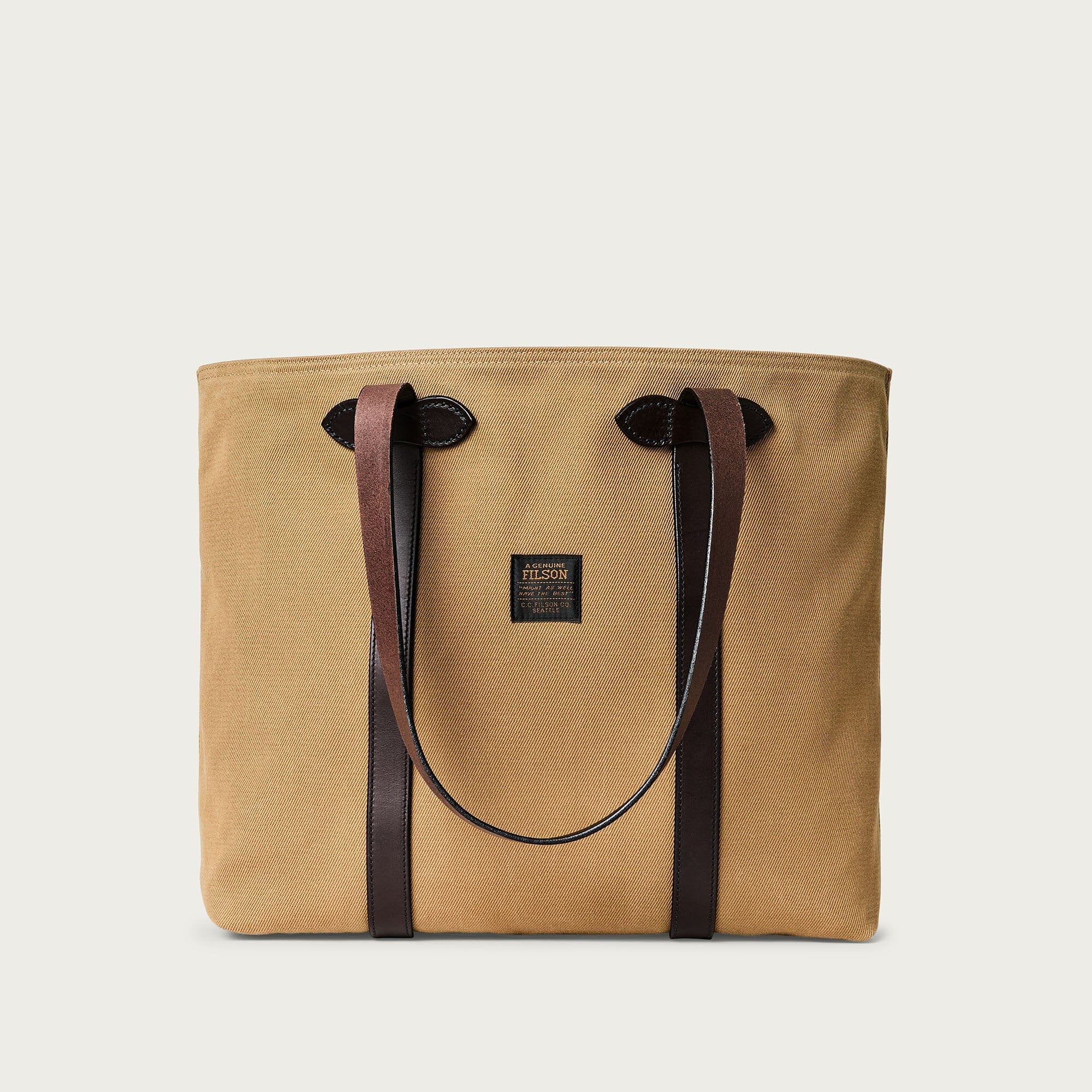 Filson Luggage tan / One Size large open tote bag