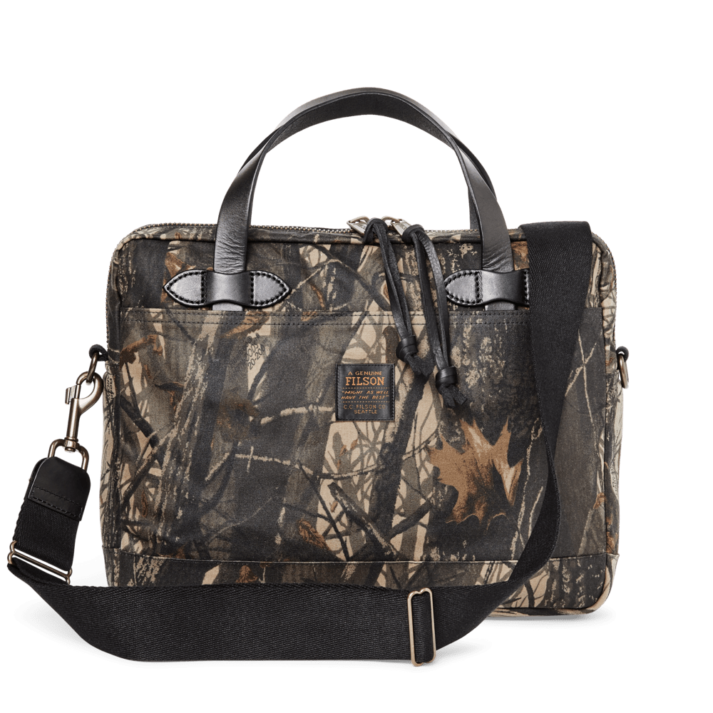 Filson Luggage Tin Cloth Compact Briefcase- Realtree Hardwoods Camo