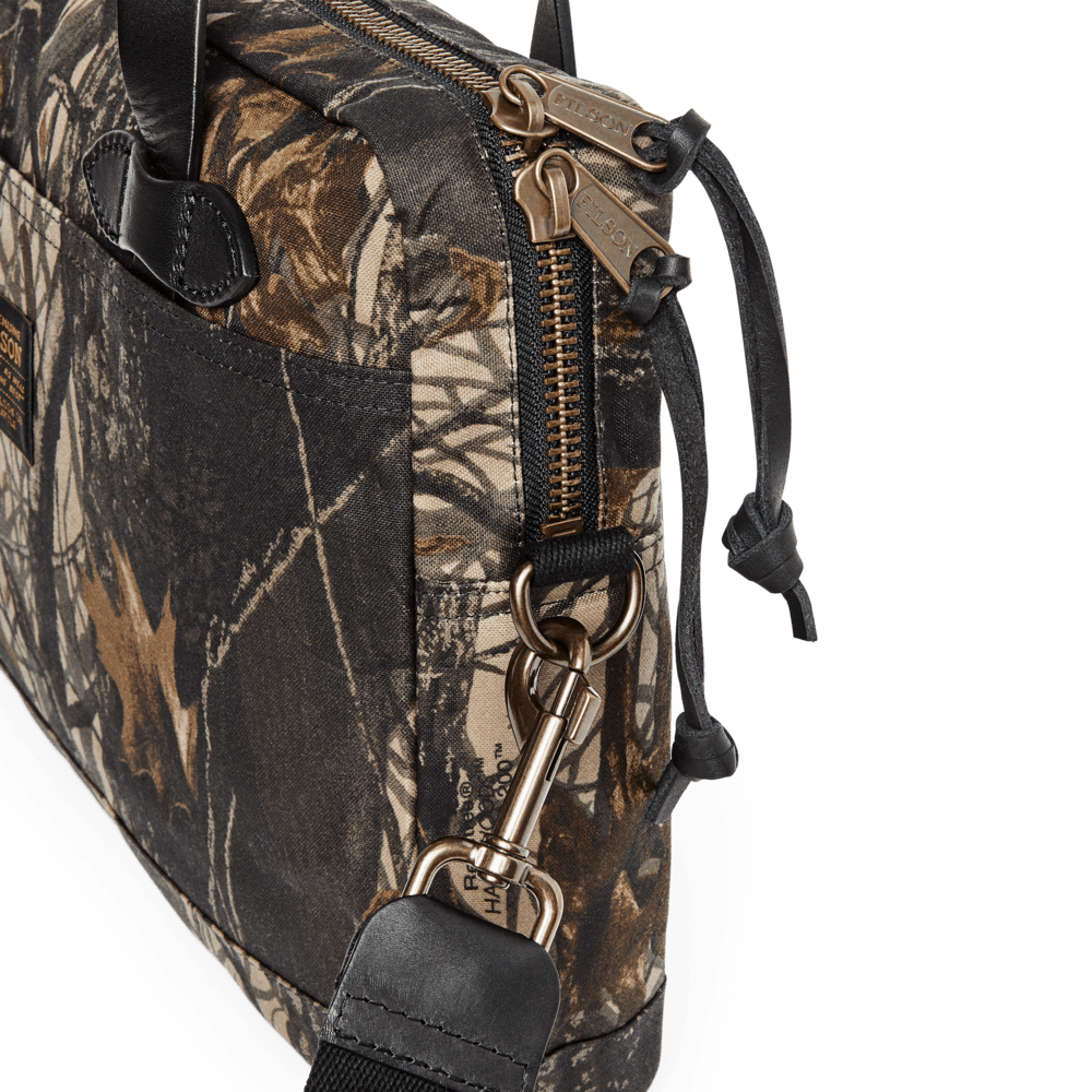 Filson Luggage Tin Cloth Compact Briefcase- Realtree Hardwoods Camo