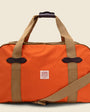 Filson Luggage Tin Cloth Medium Duffle Bag in Dark Tan/Flame