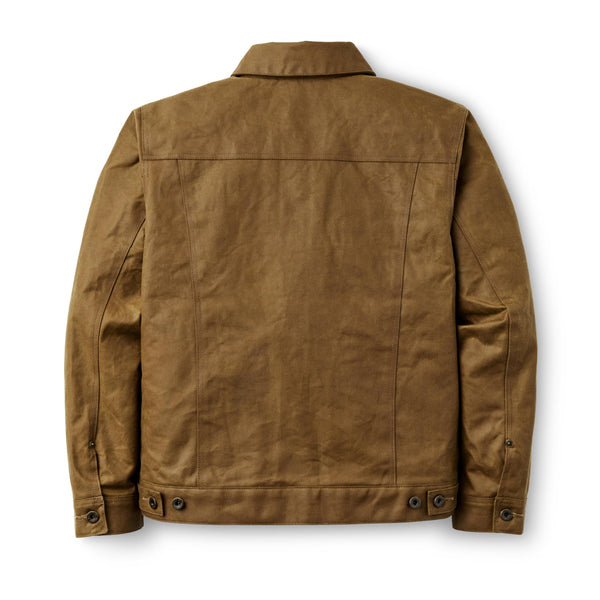 Filson Outerwear Tin Cloth Short Lined Cruiser Jacket- Dark Tan