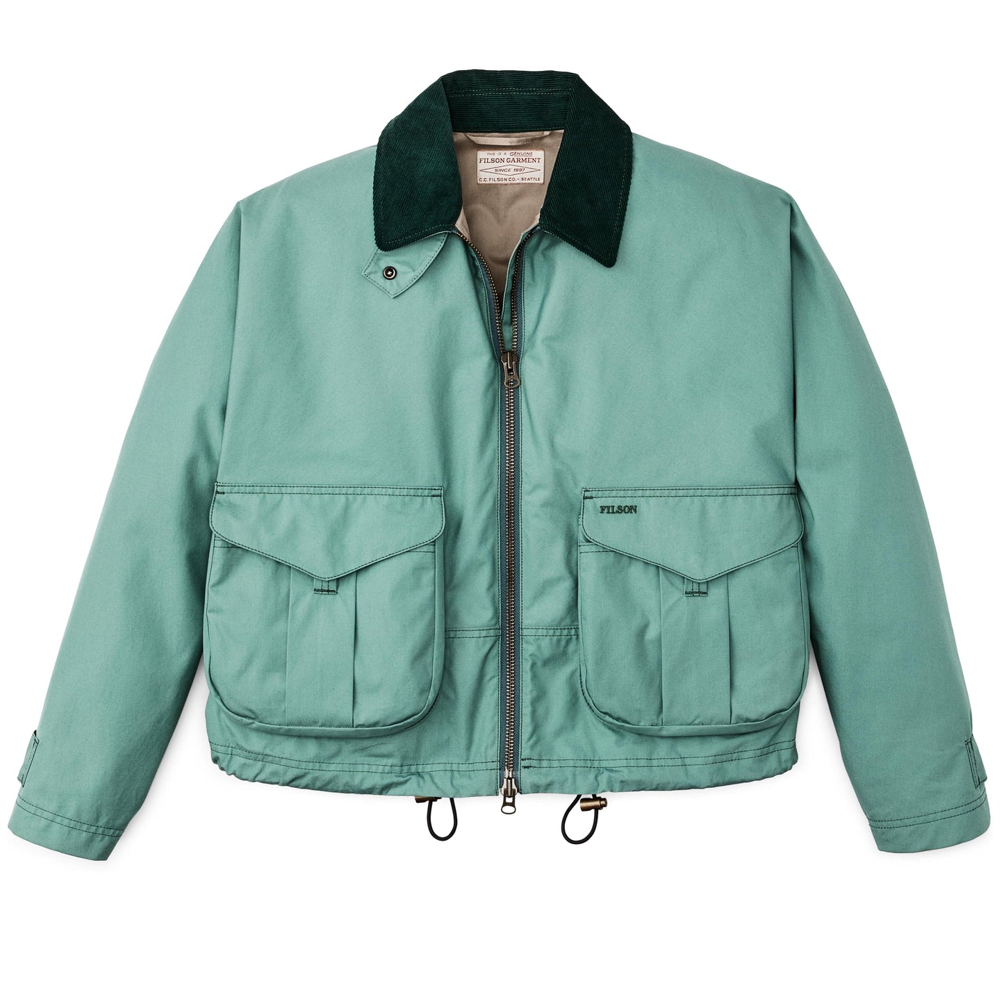 Filson Outerwear Women's Aviator Cloth Short Work Jacket- Deep Sea