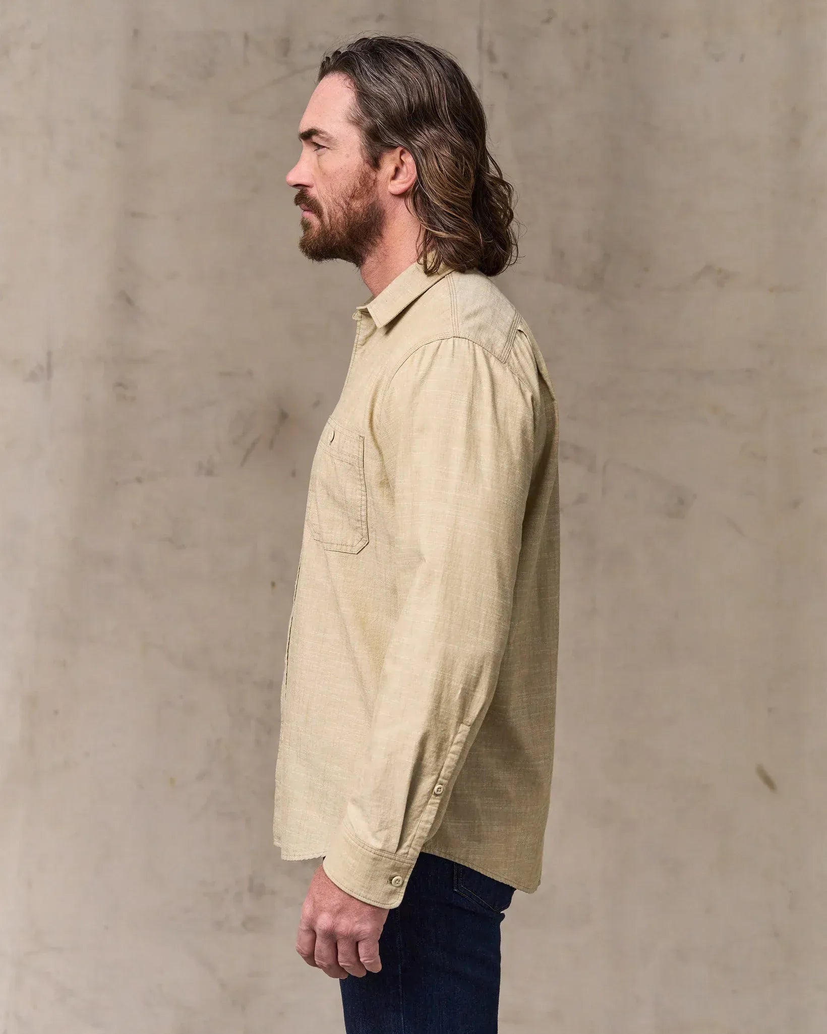Filson Sport Shirts Chambray Cpo Shirt in Tan
