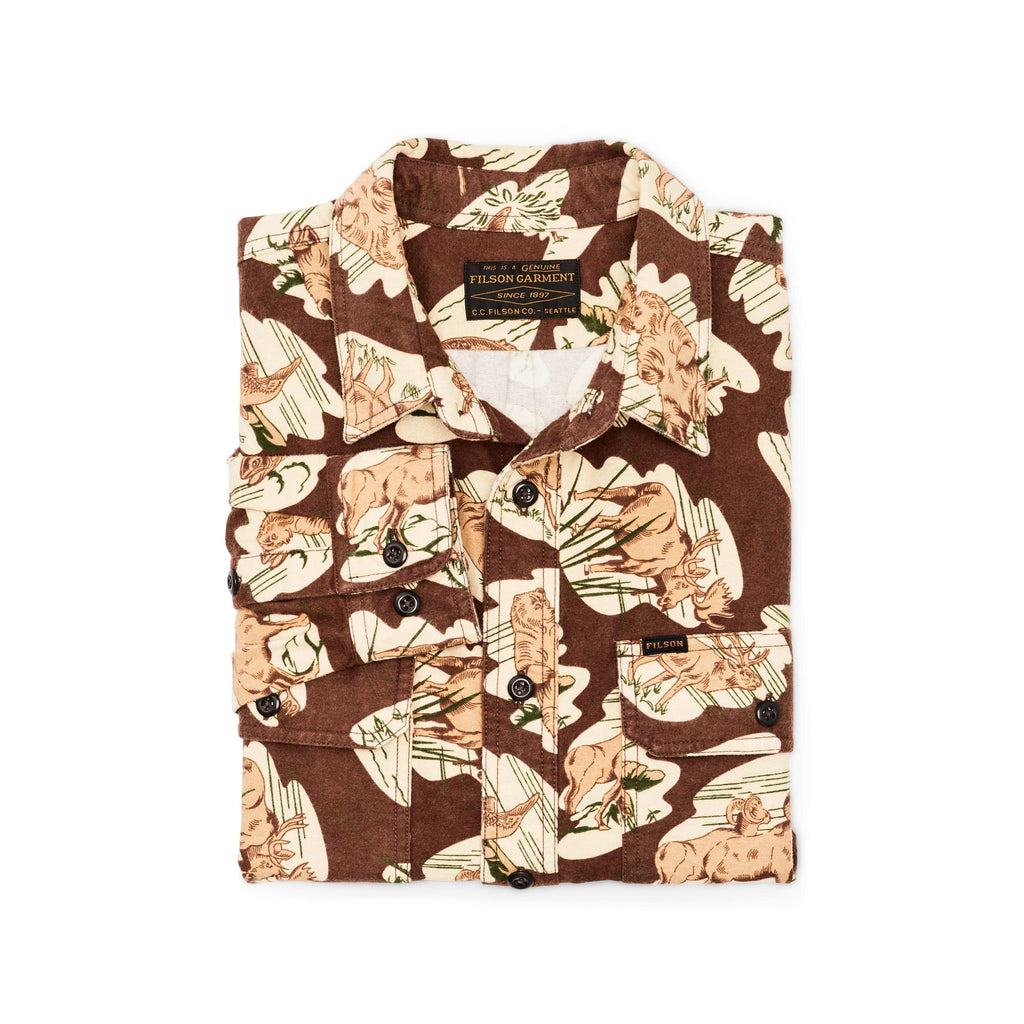 Filson Sport Shirts Field Flannel Shirt- Sorrel Horse / Wildlife