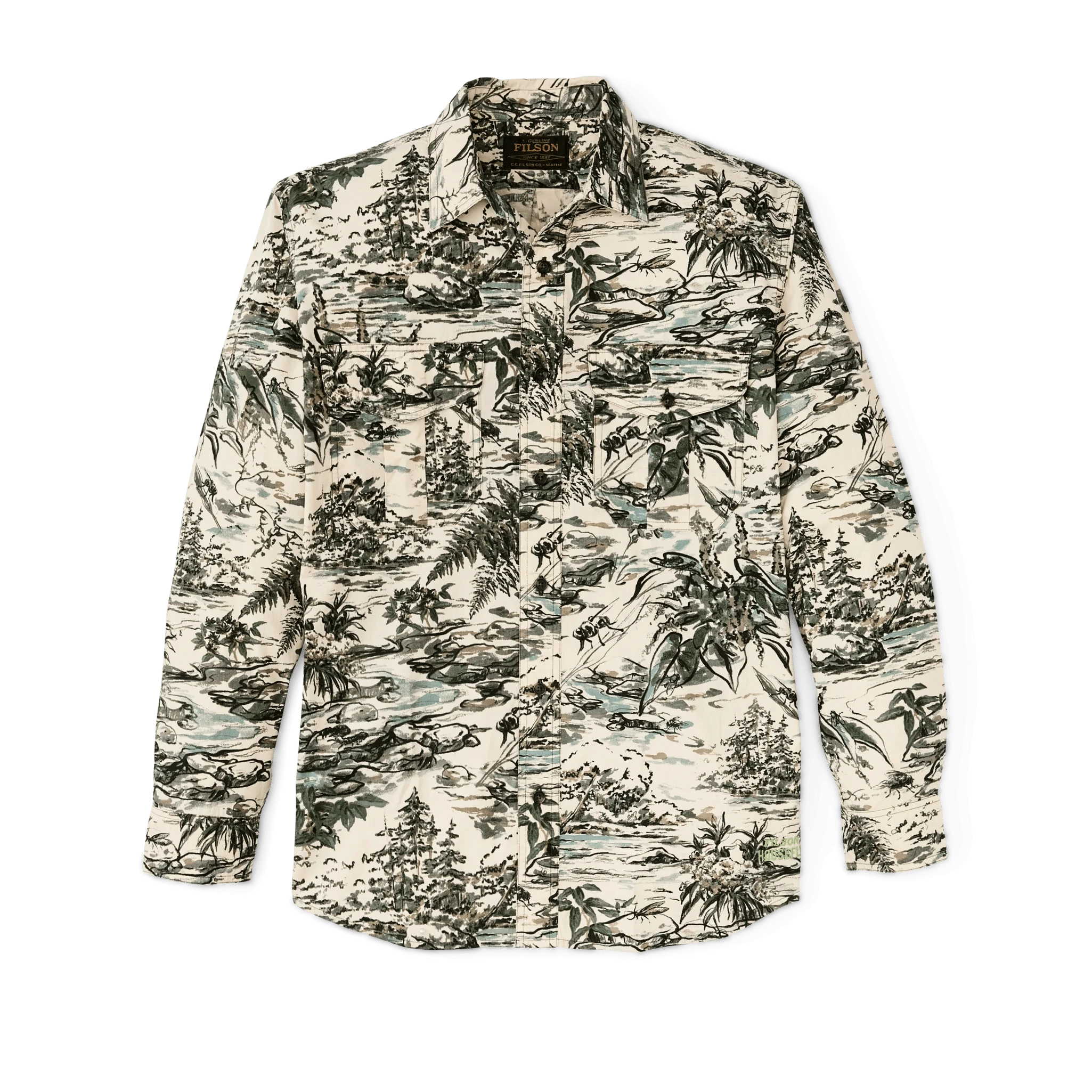 Filson Sport Shirts L Filson X Housefly Washed Feather Cloth Shirt