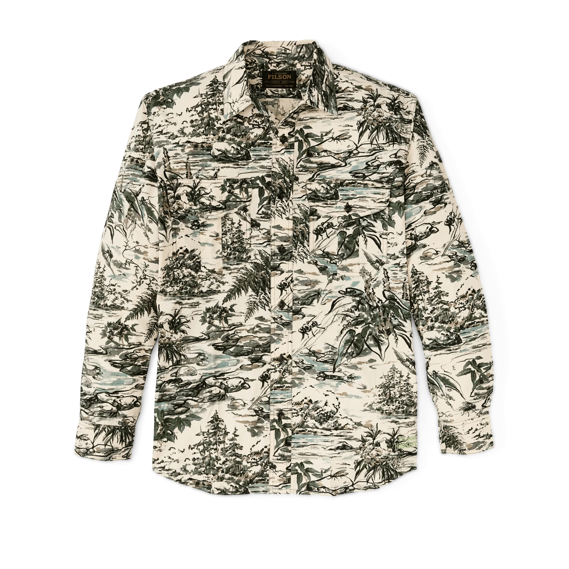 Filson Sport Shirts L Filson X Housefly Washed Feather Cloth Shirt