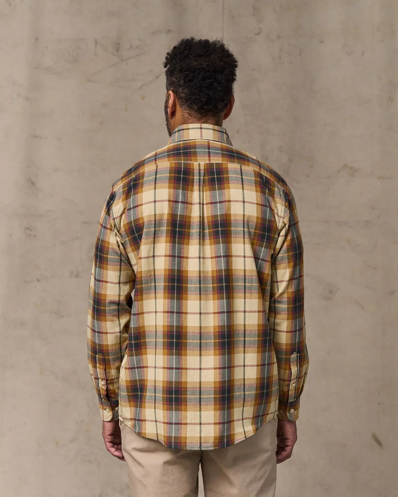 Filson Sport Shirts Madras Button-Down Shirt in Tan