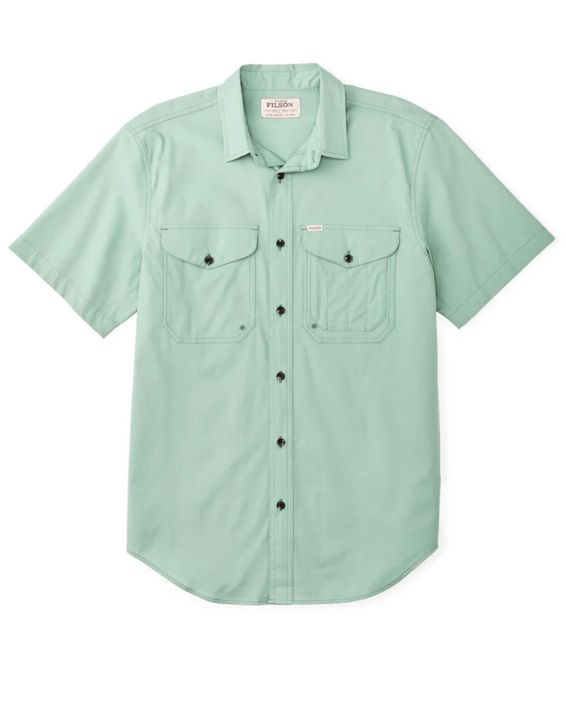 Filson Sport Shirts Twin Lakes Short Sleeve Sport Shirt in Granite Green