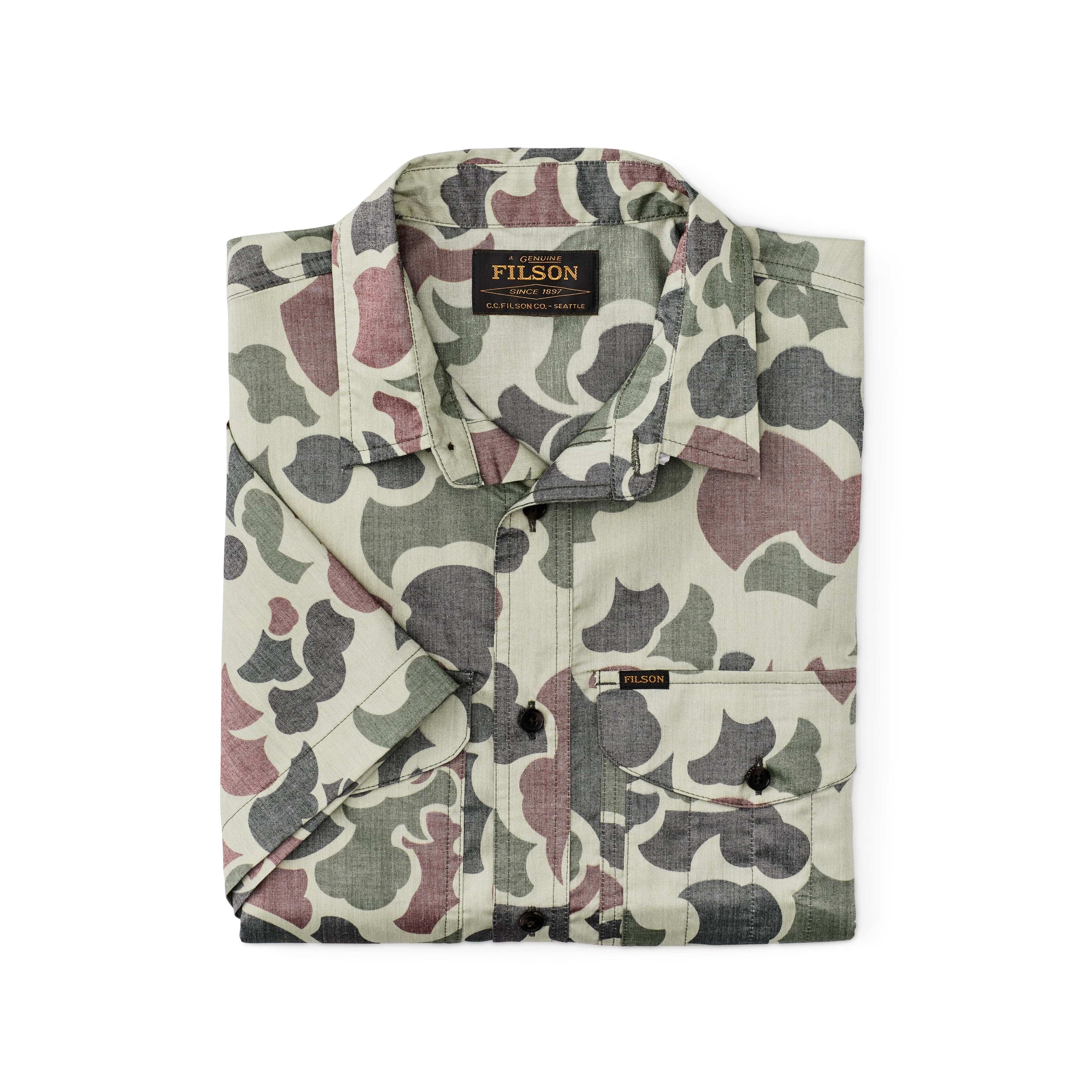 Filson Sport Shirts Twin Lakes Short Sleeve Sport Shirt- Shrub Camo