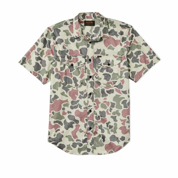 Filson Sport Shirts Twin Lakes Short Sleeve Sport Shirt- Shrub Camo