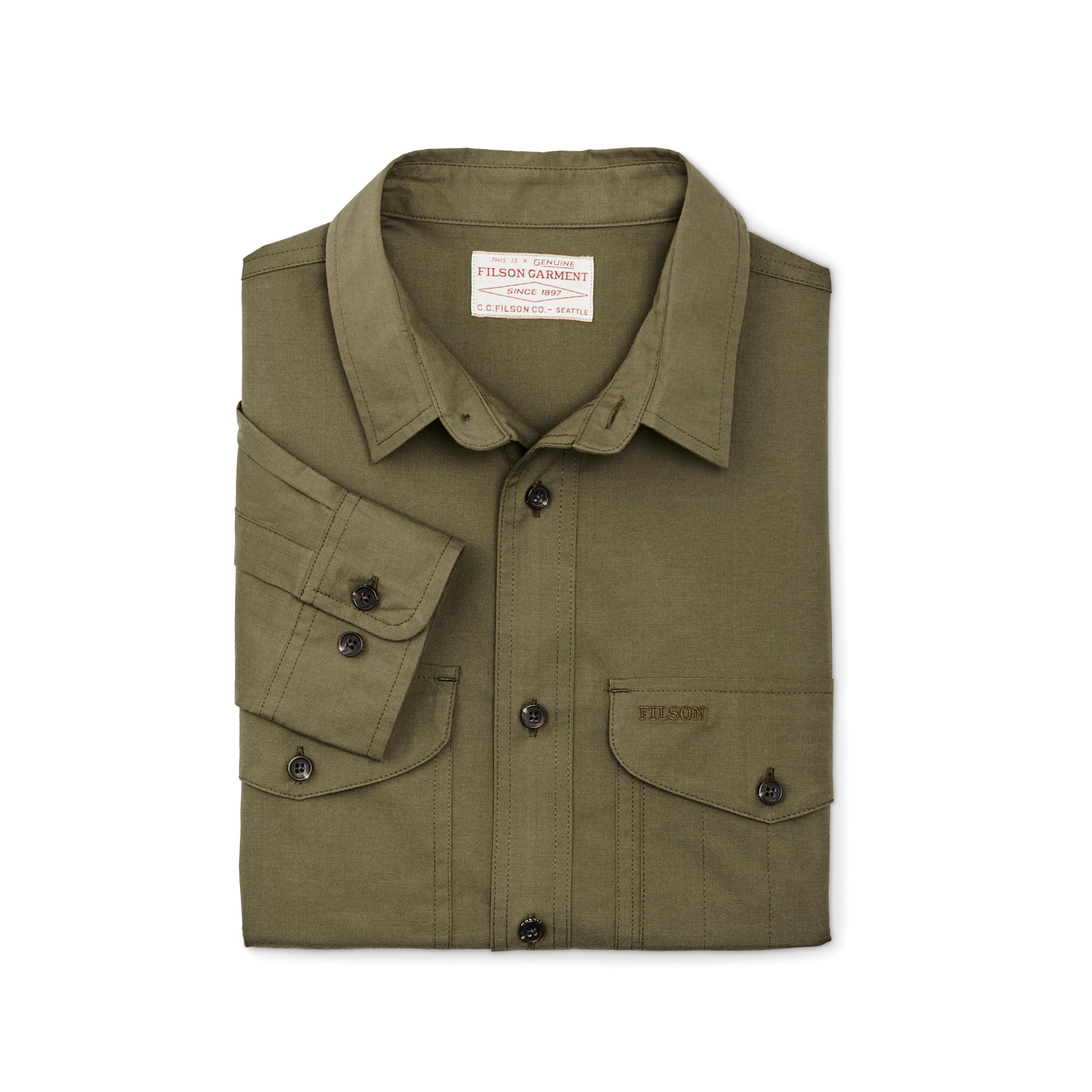 Filson Sport Shirts Twin Lakes Sport Shirt- Dark Olive Drab