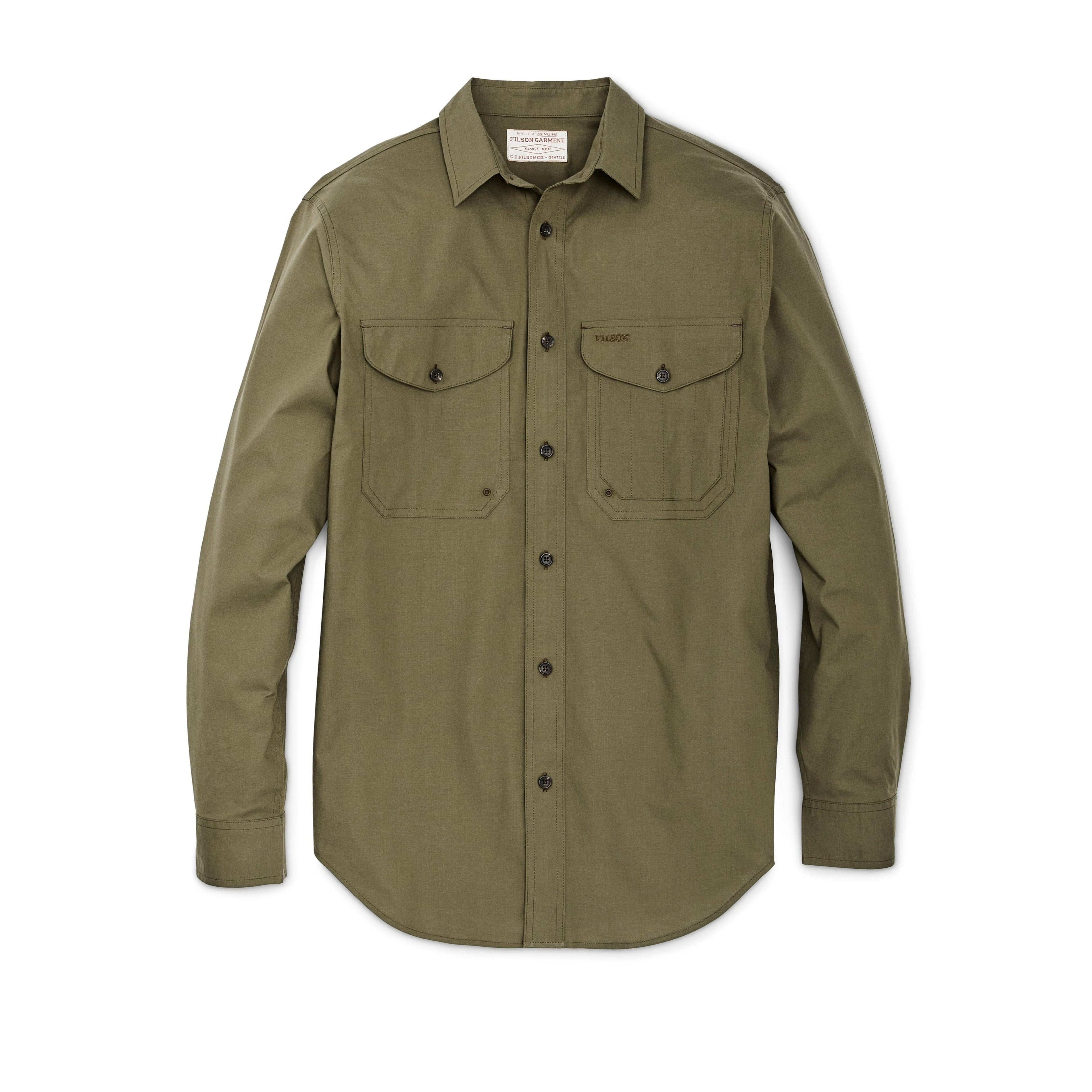 Filson Sport Shirts Twin Lakes Sport Shirt- Dark Olive Drab
