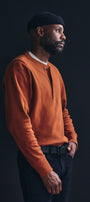 Filson Sport Shirts Waffle Knit Henley- Rust
