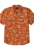 Filson Sport Shirts Washed Short Sleeve Feather Cloth Shirt in Bourbon