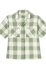 Filson Sport Shirts Women's Short Sleeve Camp Shirt - Hedge Green/ White Plaid