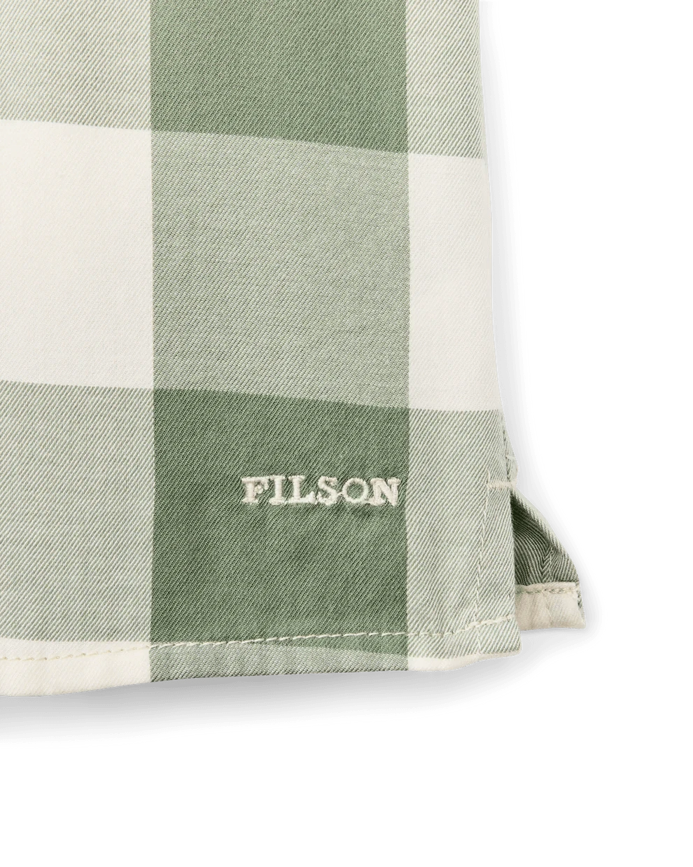 Filson Sport Shirts Women's Short Sleeve Camp Shirt - Hedge Green/ White Plaid