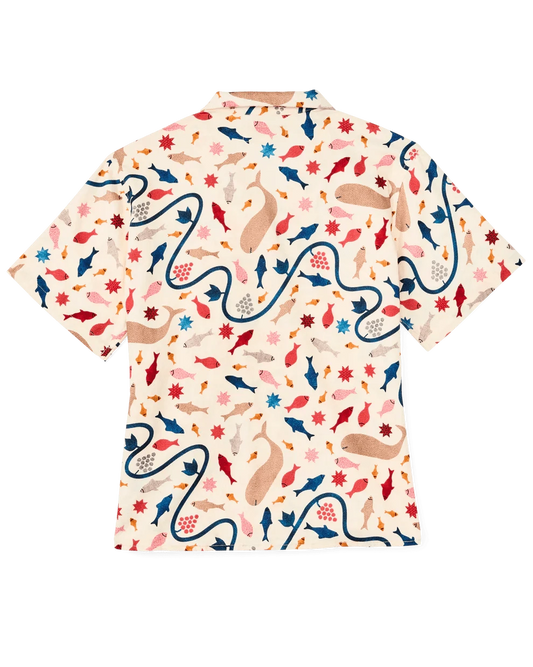 Filson Sport Shirts Women's Short Sleeve Camp Shirt - Whale Print