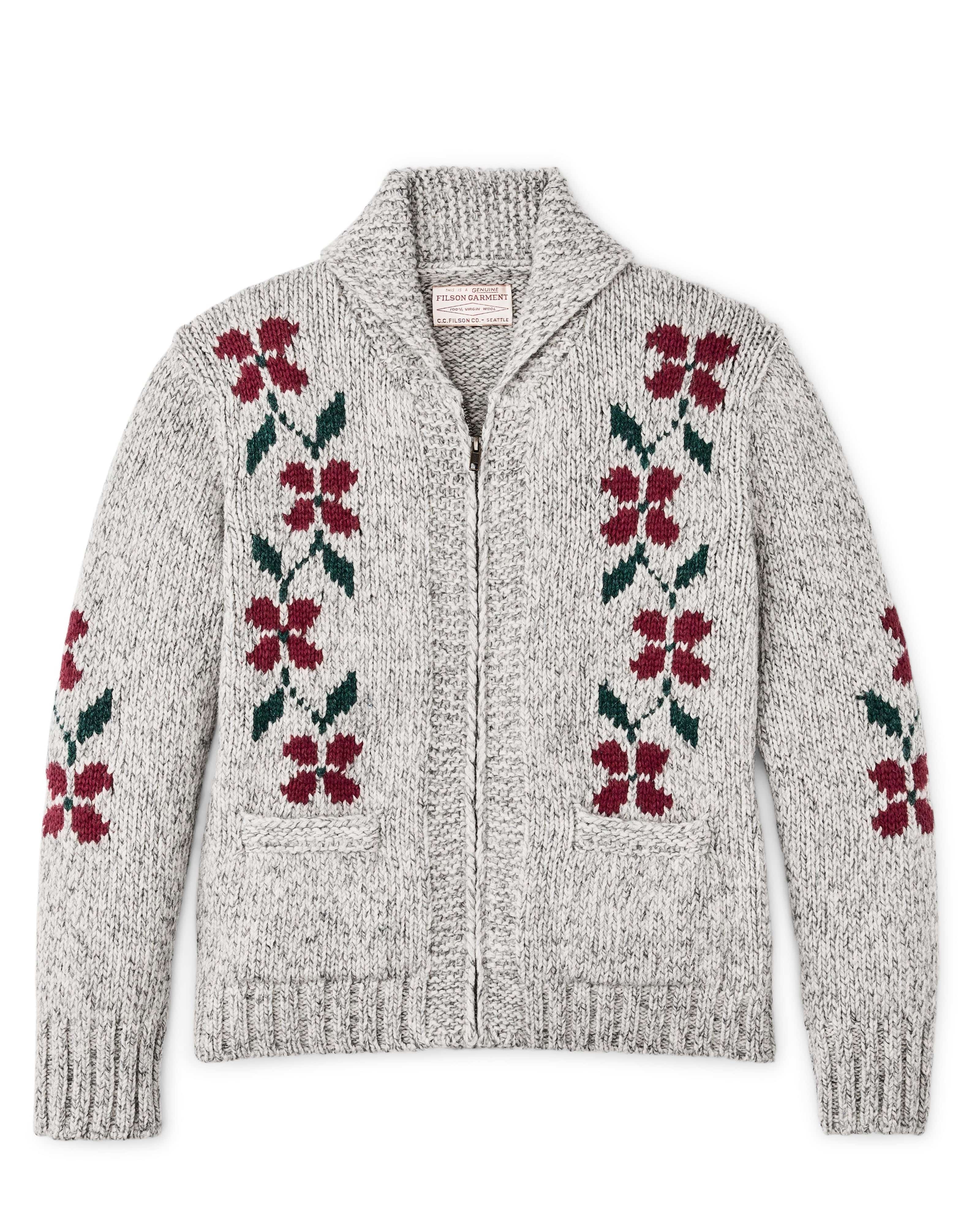 Filson Sweaters GRAY FLOWER / XS Women's Zippered Wool Sweater