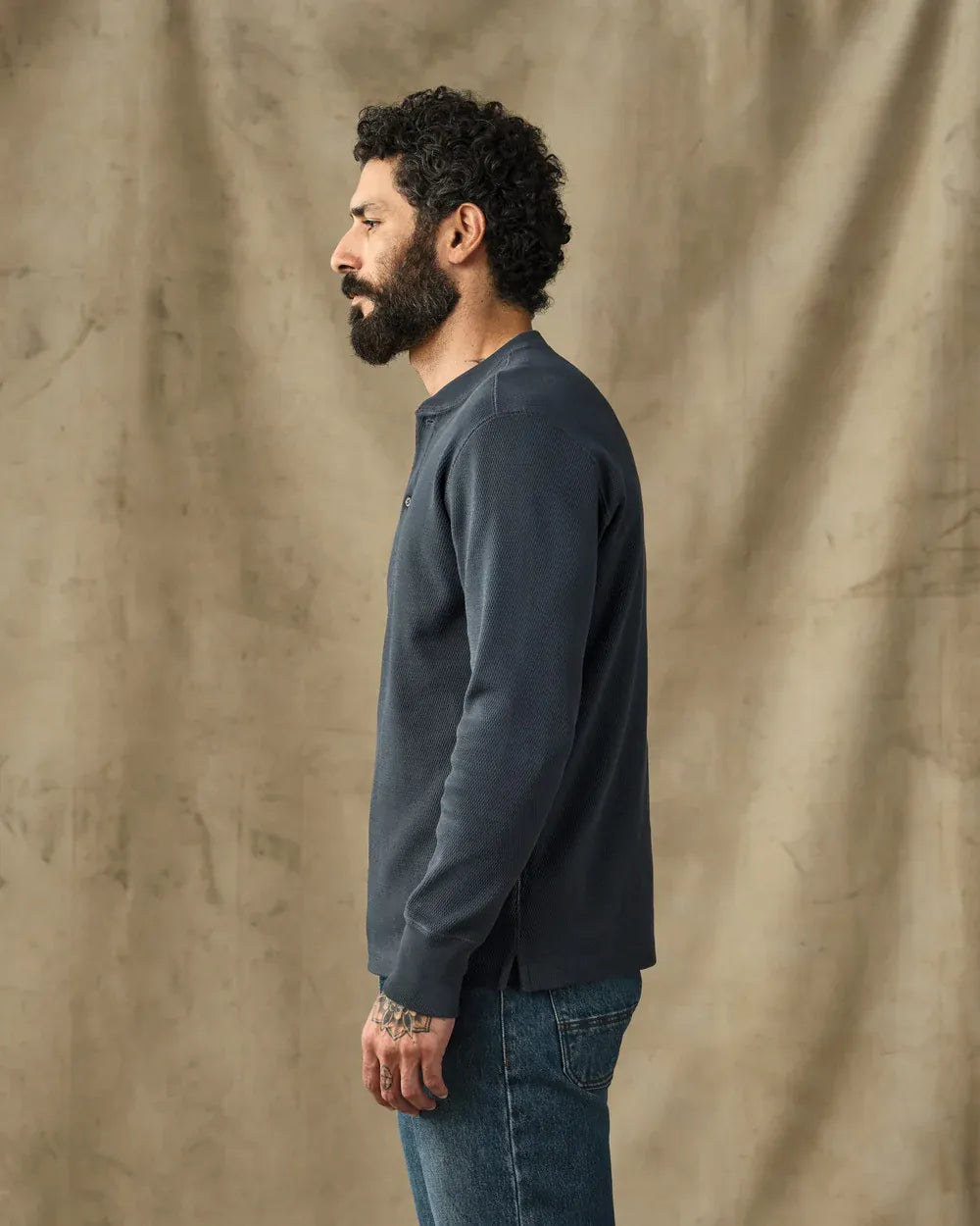 Filson Sweaters Waffle Knit Henley Pullover