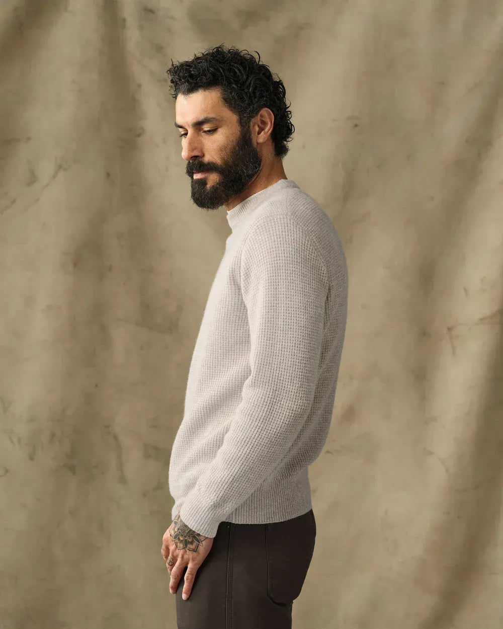 Filson Sweaters Waffle Knit Merino Wool Sweater