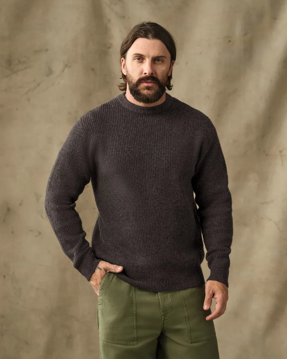 Filson Sweaters Waffle Knit Merino Wool Sweater