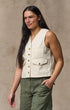 Filson Vest Women's Archive Cruiser Vest in Natural Seed