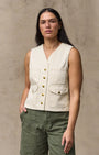 Filson Vest Women's Archive Cruiser Vest in Natural Seed