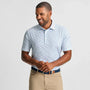 Gen Teal Apparel Polos Stream Green Printed Performance Polo