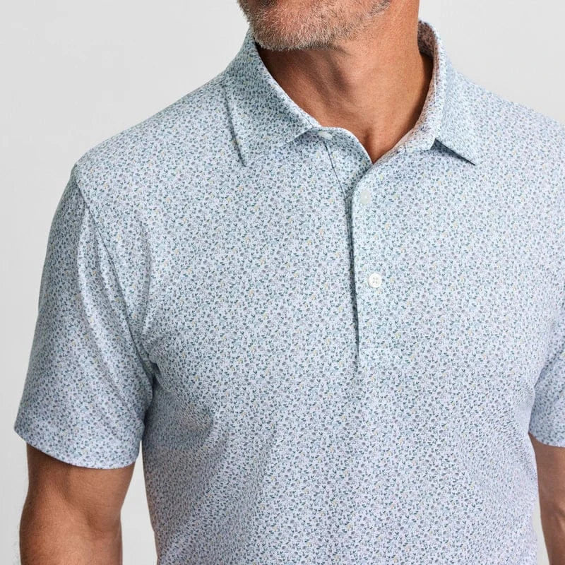 Gen Teal Apparel Polos Sweatered Stag Printed Performance Polo