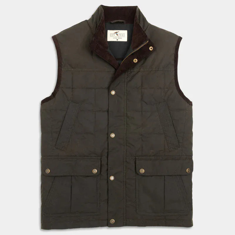Gen Teal Apparel Vest Merritt Waxed Cotton Vest