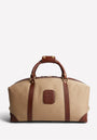 Ghurka Luggage Cavalier I No. 96- Khaki Twill & Vintage Chestnut Leather