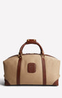 Ghurka Luggage Cavalier I No. 96- Khaki Twill & Vintage Chestnut Leather
