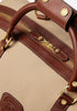 Ghurka Luggage Cavalier I No. 96- Khaki Twill & Vintage Chestnut Leather